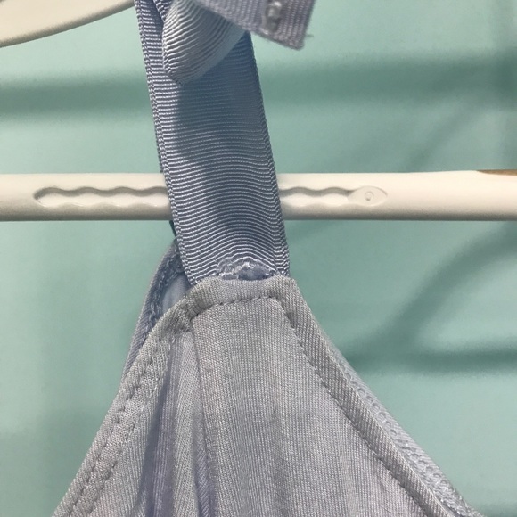 Garage Light Blue Cold Shoulder Ribbon Strap Top - Picture 8 of 8